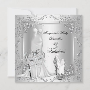 Invitation Fête de Mascarade Anniversaire Extraordinaire 50 a