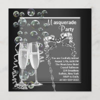 Fête de Mascarade Argent Champagne Noir