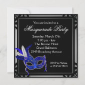 Invitation Fête de Mascarade au Bleu de la Royal Navy (Dos)