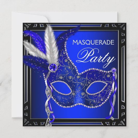 Invitation Fête de Mascarade au Bleu de la Royal Navy (Devant)