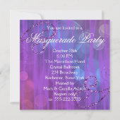 Invitation Fête de Mascarade Violette (Dos)