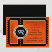 Invitation Fête de masquerade Halloween (Devant / Derrière)