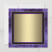 Invitation Fête de masquerade violette et dorée pour femme (Dos)