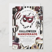 Invitation Fête de masques Halloween Dark Circus (Devant)