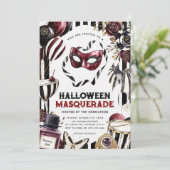 Invitation Fête de masques Halloween Dark Circus (Debout devant)