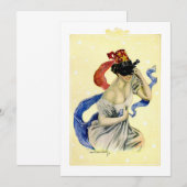 Invitation Fête de masques patriotique de la fête nationale a (Devant / Derrière)