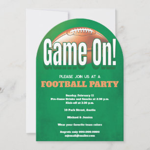 Invitation Fête de match de football