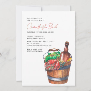 Invitation Fête de mijoté de fruits de mer écrevisses de scri