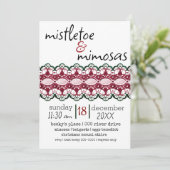 Invitation Fête de Mistletoe et Mimosas (Debout devant)