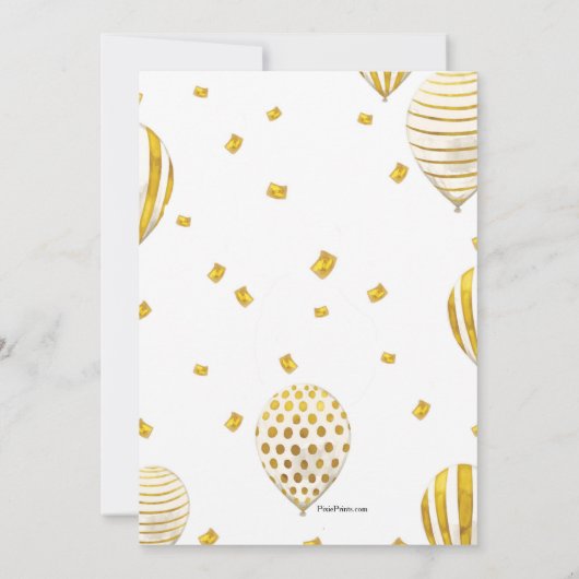 Invitation Fête de mon anniversaire (Dos)