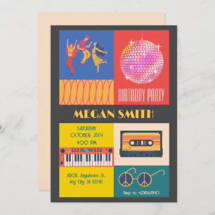 Invitation Fête de musique Retro Disco
