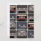 Invitation Fête de musique rétro sur cassette (Dos)