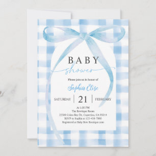 Invitation Fête de Naissance Arc-en-ciel Bleu Pastel