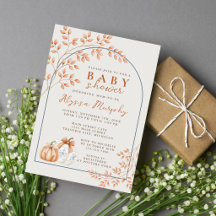 Fête de Naissance Automne Neutre Citrouilles Terra