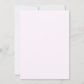 Invitation Fête de naissance avec des volutes roses élégantes (Dos)