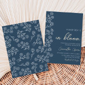 Invitation Fête de naissance Baby Boy in Bloom