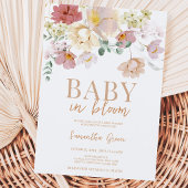 Invitation Fête de Naissance Baby in Bloom