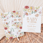 Invitation Fête de Naissance Baby in Bloom