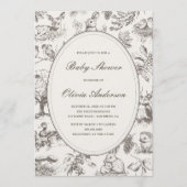 Invitation Fête de naissance bébé avec impression générale de (Devant)