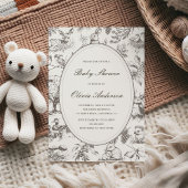 Invitation Fête de naissance bébé avec impression générale de