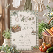 Invitation Fête de Naissance Bébé de la Ferme Rustique de Pro