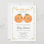 Invitation Fête de Naissance Bébé Deux Petits Amours en Route (Devant)