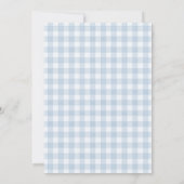 Invitation Fête de naissance Bébé en fleurs Coquette Gingham (Dos)