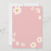 Invitation Fête de naissance Bébé Fille Pink Daisy  (Dos)