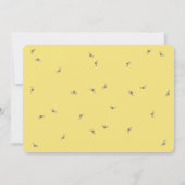 Invitation Fête de Naissance Bébé Géant Jaune Printemps Abeil (Dos)