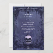 Invitation Fête de naissance bébé Halloween Violet Gothique S (Devant)