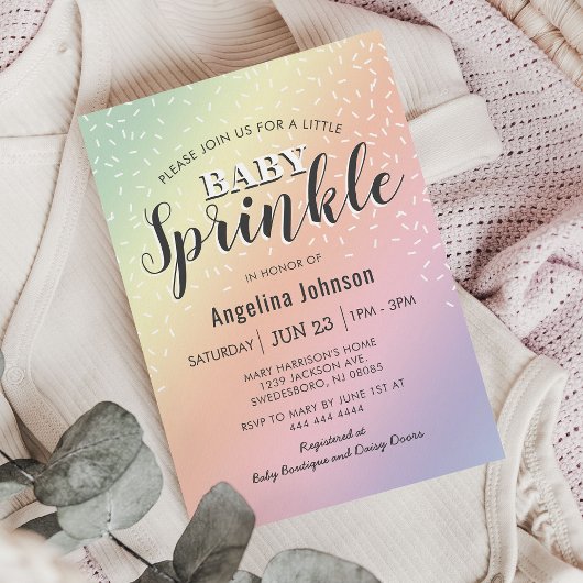 Invitation Fête de naissance bébé pastel | Mignon