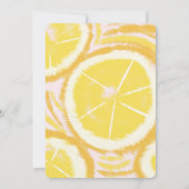 Invitation Fête de Naissance Bébé Rose Lemonade Citron Abstra (Dos)