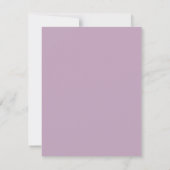 Invitation Fête de naissance bébé shower florale violette (Dos)