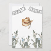 Invitation Fête de naissance Bébé Vaquerito Cactus Cowboy Esp (Dos)