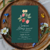 Invitation Fête de Naissance Bouquet de Fleurs de
