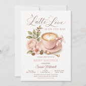 Invitation Fête de Naissance Café Amour Latte (Devant)