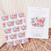 Invitation Fête de naissance Candy land Sweets Bébé