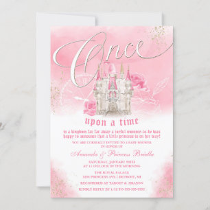 Invitation Fête de Naissance Château de Princesse Il était un