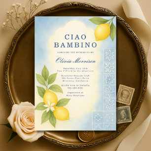 Invitation Fête de naissance Ciao Bambino Italien