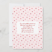 Invitation Fête de naissance coccinelle rose fille (Dos)