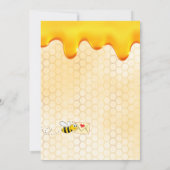 Invitation Fête de naissance d'abeille par la poste or doux m (Dos)