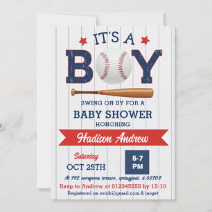 Invitation Fête de naissance de baseball personnelle Recrue é
