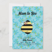 Invitation Fête de naissance de bébé abeille enceinte avec de (Devant)