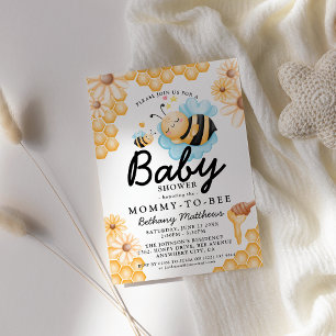 Invitation Fête de naissance de bébé abeille Maman à Bourdill