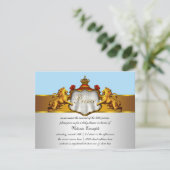 Invitation Fête de naissance de bébé bleu royal prince (Debout devant)