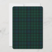 Invitation Fête de naissance de bébé Cheval Tartan Plaid Rust (Dos)