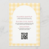 Invitation Fête de naissance de bébé fille au linge de citron (Dos)