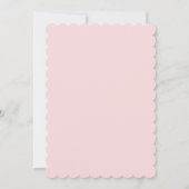 Invitation Fête de naissance de bébé fille aux fleurs roses d (Dos)