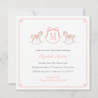 Fête de naissance de bébé fille Cheval à bascule M