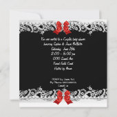 Invitation Fête de naissance de bébé fille de couples afro-am (Dos)